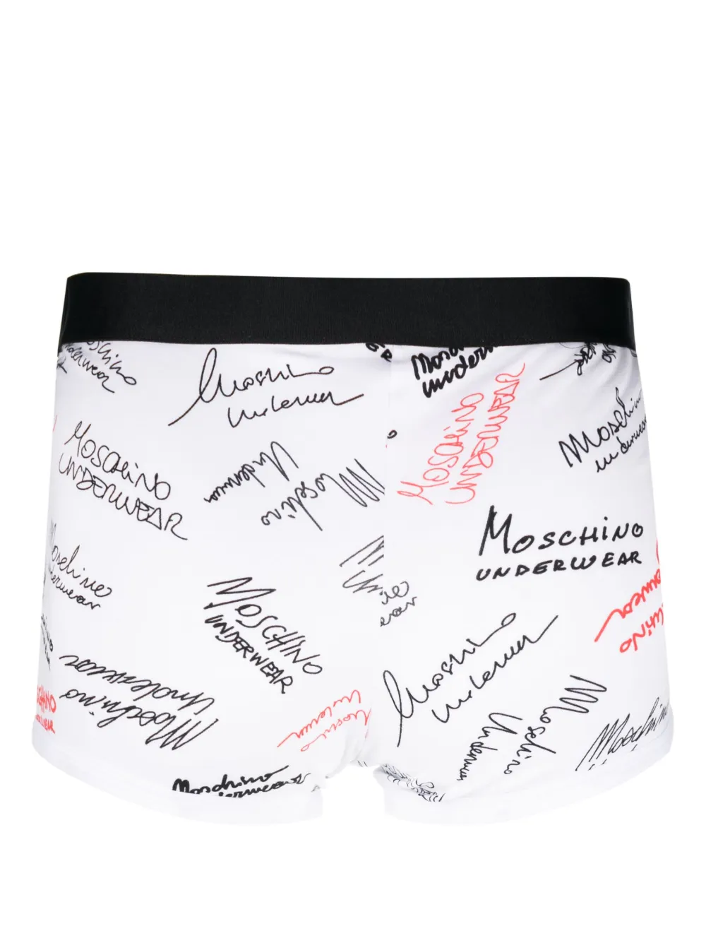 Moschino Slip met logoprint - Wit