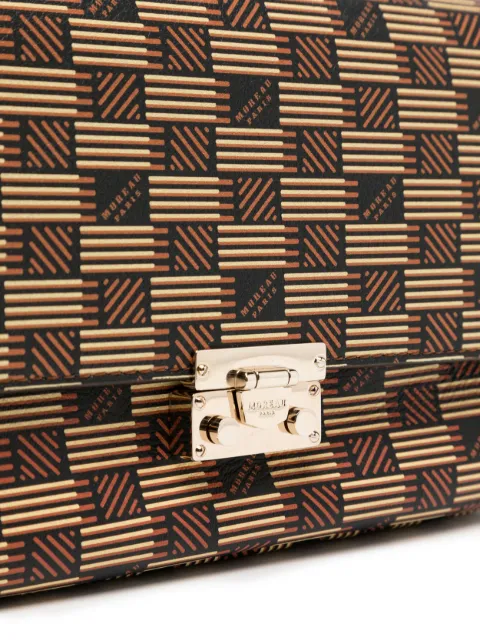 Moreau monogram-print leather shoulder bag CROISETPMPRCALF - 3