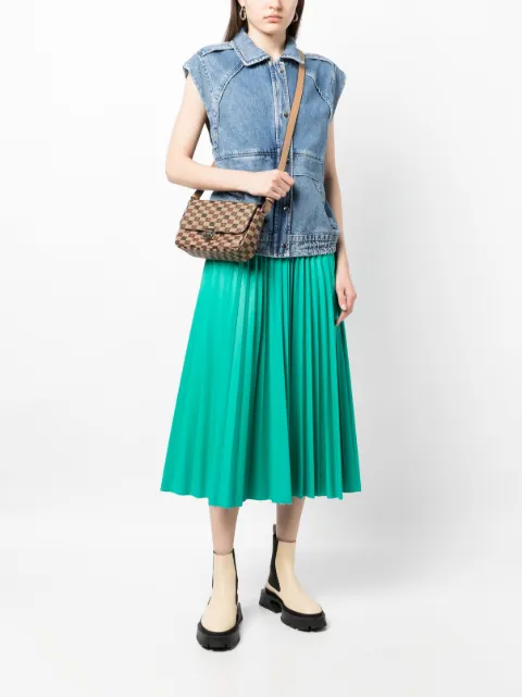 Moreau monogram-print leather shoulder bag CROISETPMPRCALF - 1