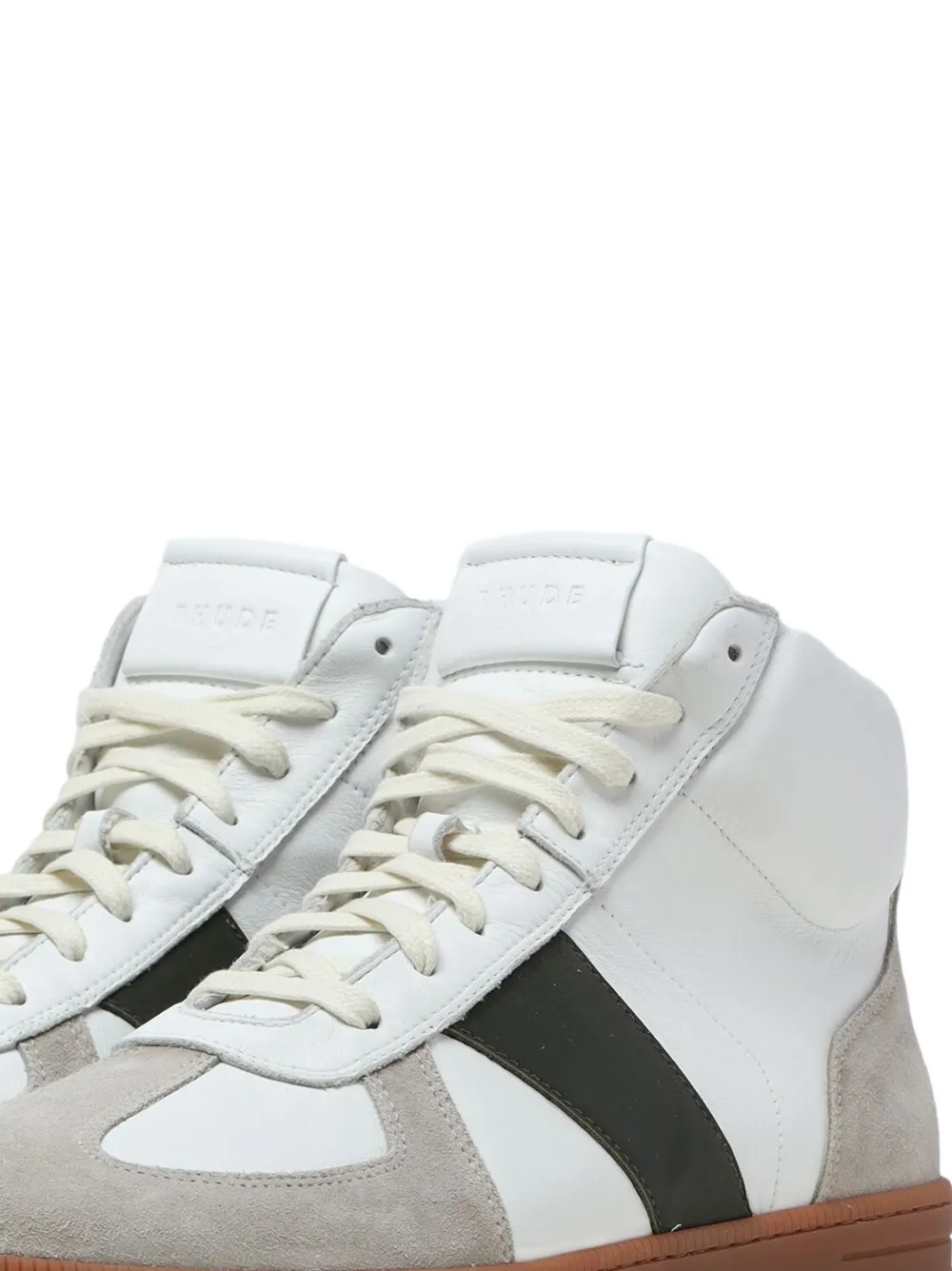 Rhude colour-block leather high-top sneakers - Grijs