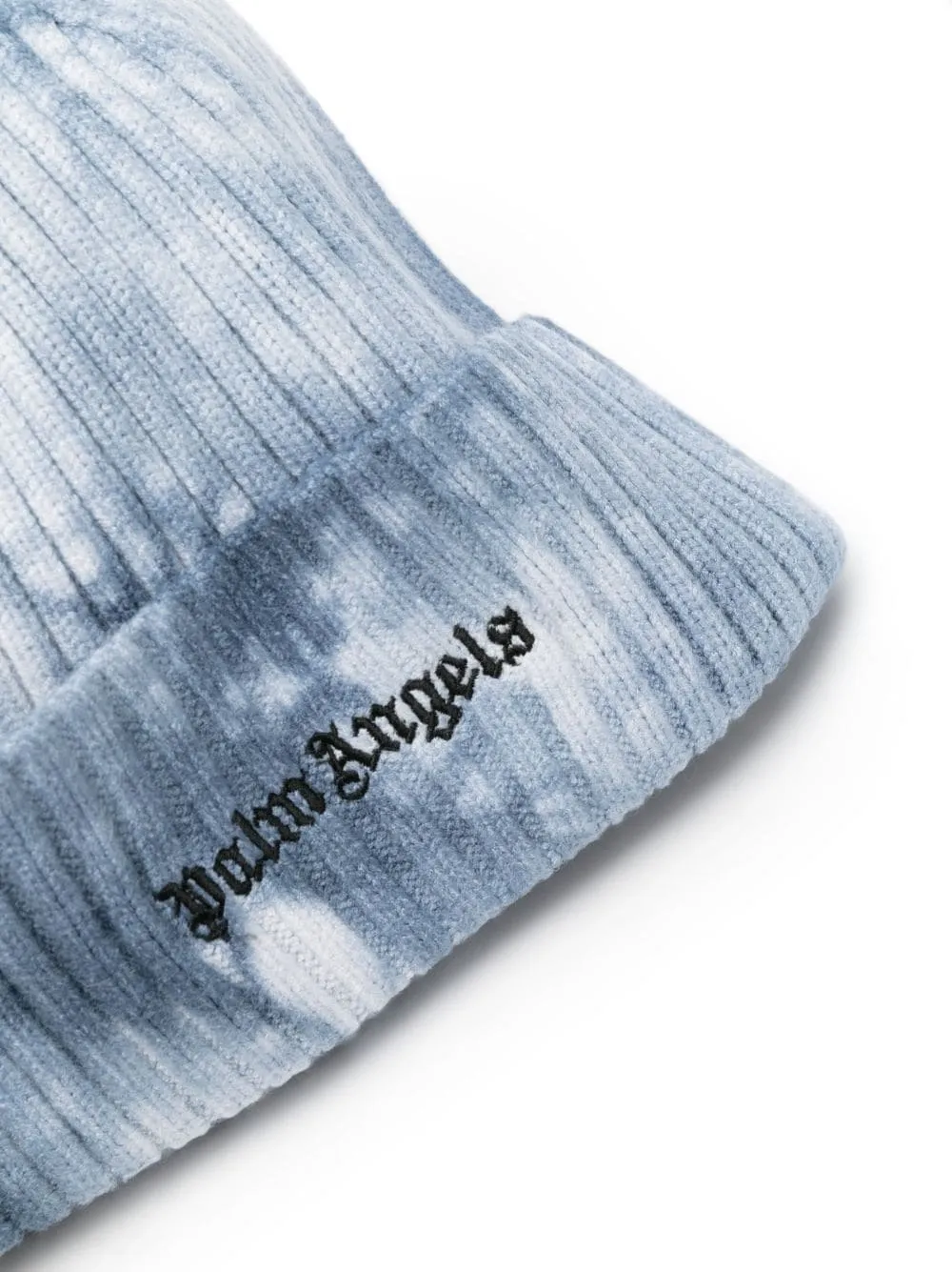 Palm Angels Muts met geborduurd logo - LIGHT BLUE BLACK