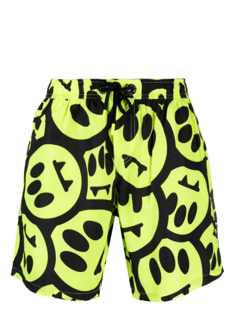 BARROW - logo-print drawstring swim shorts