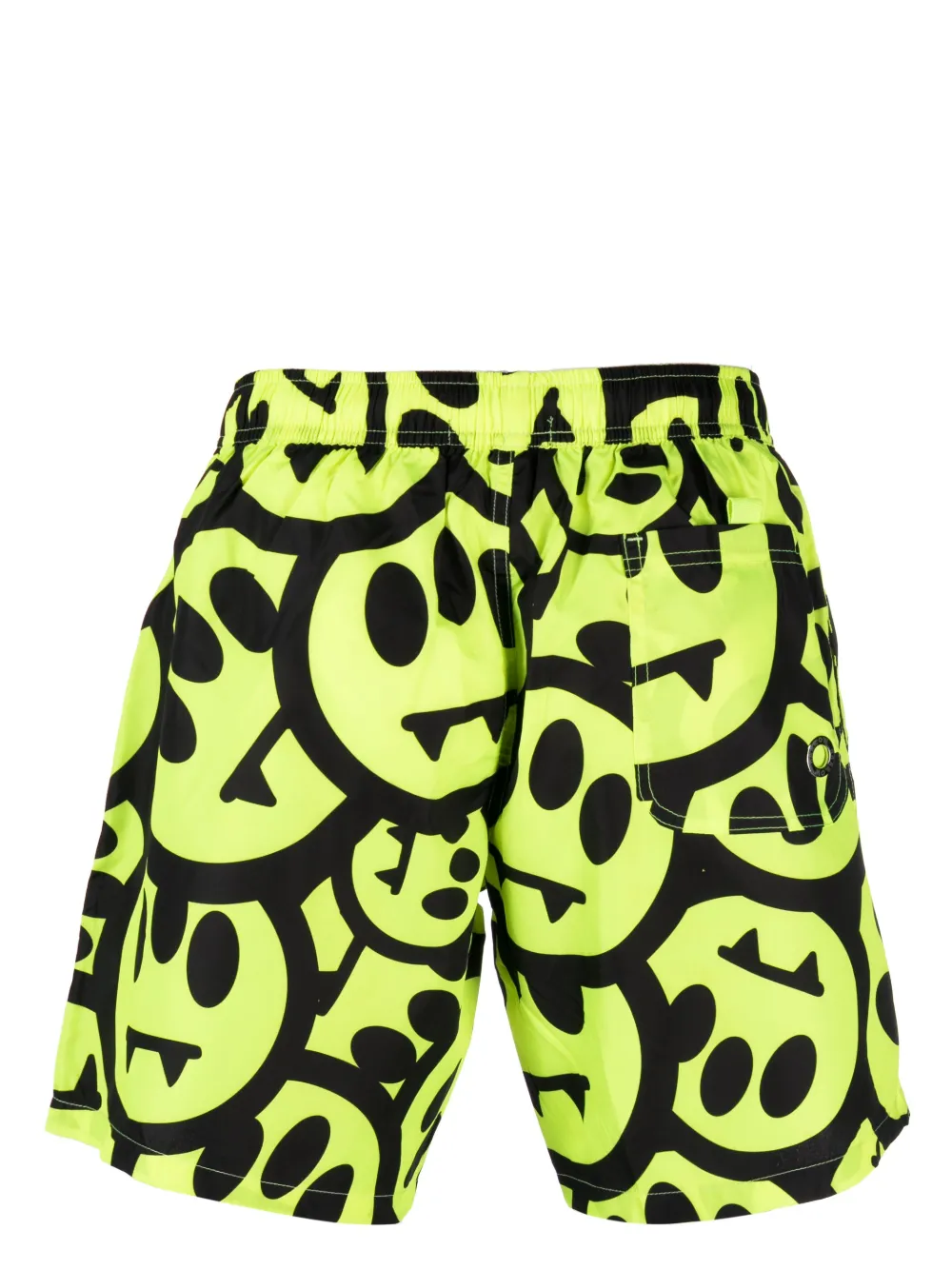 BARROW logo-print drawstring swim shorts - Geel
