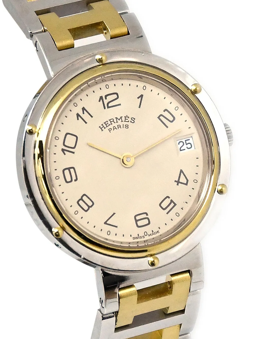 Hermès 1990-2000 pre-owned Clipper Date horloge - Zilver