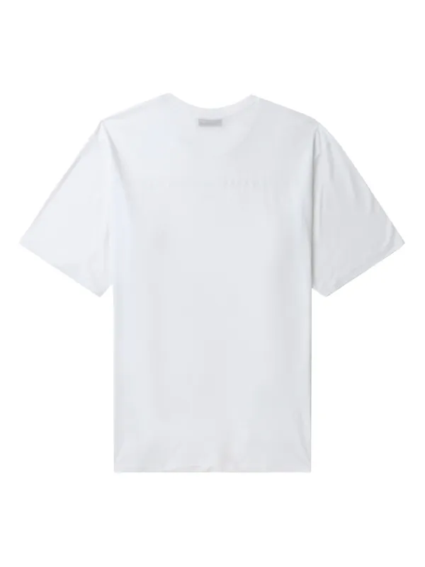 Post Archive Faction logo-print Lyocell T-shirt | White | FARFETCH