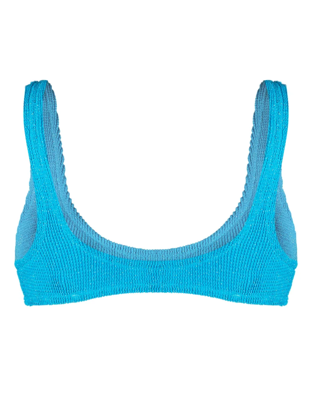 MC2 Saint Barth crinckle lurex bikini top - Blauw