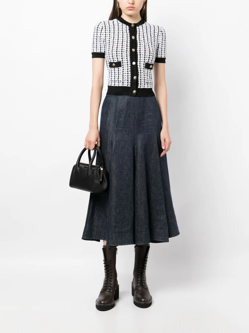 CHANEL Pre-Owned 1997 vest met korte mouwen - Zwart