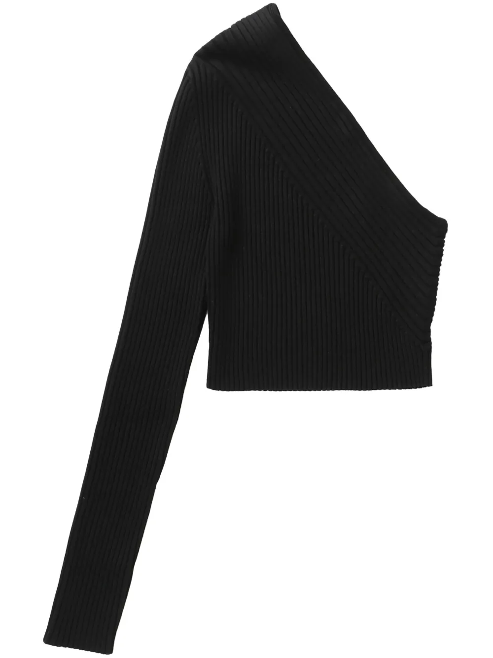 AERON ribbed one-shoulder crop top