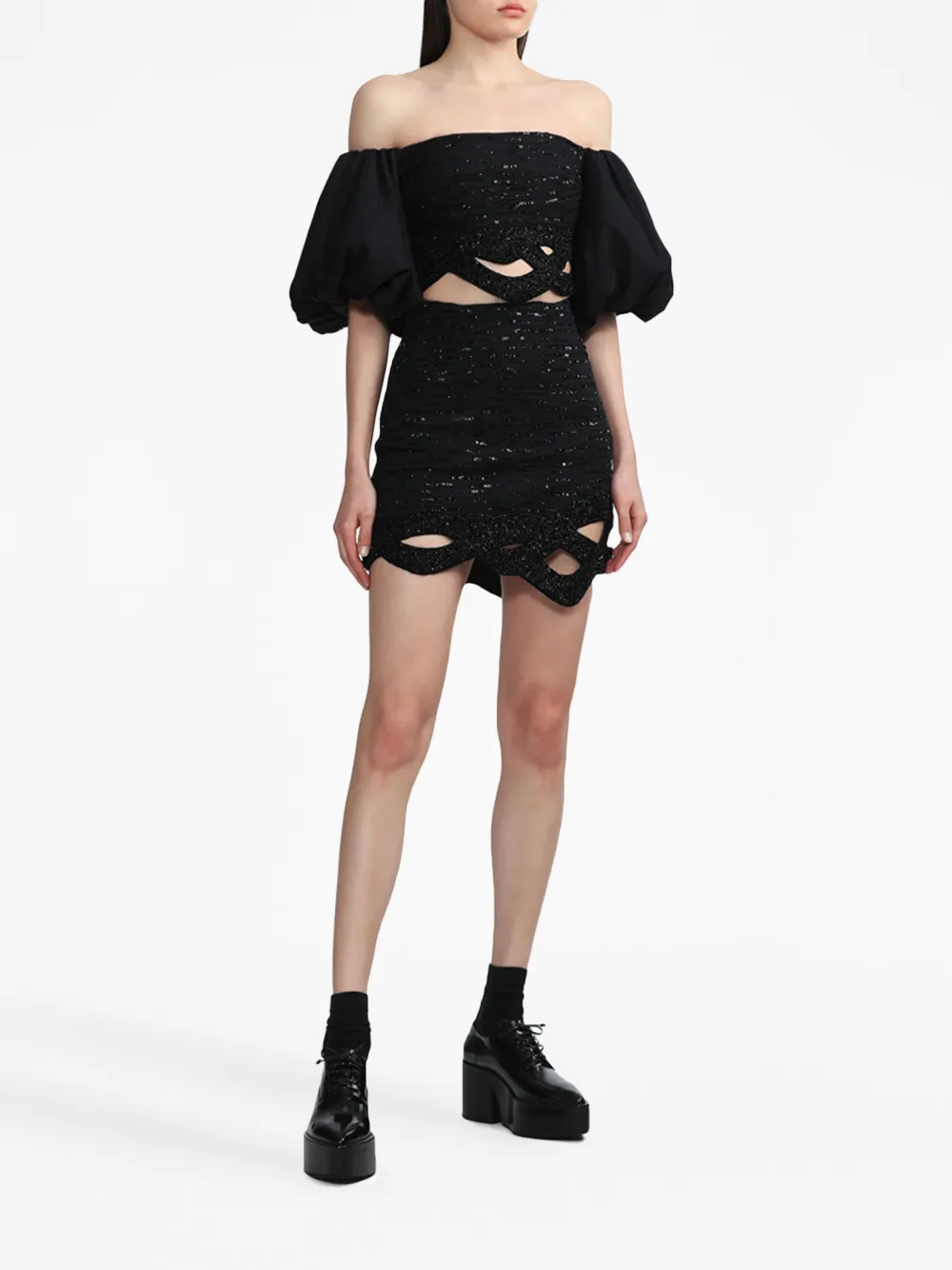 Aje Catara off-shoulder blouse - Zwart