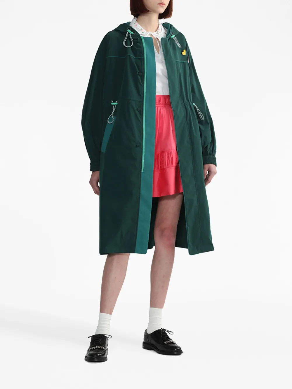 Aje Mini-rok met ruche vlak - Rood