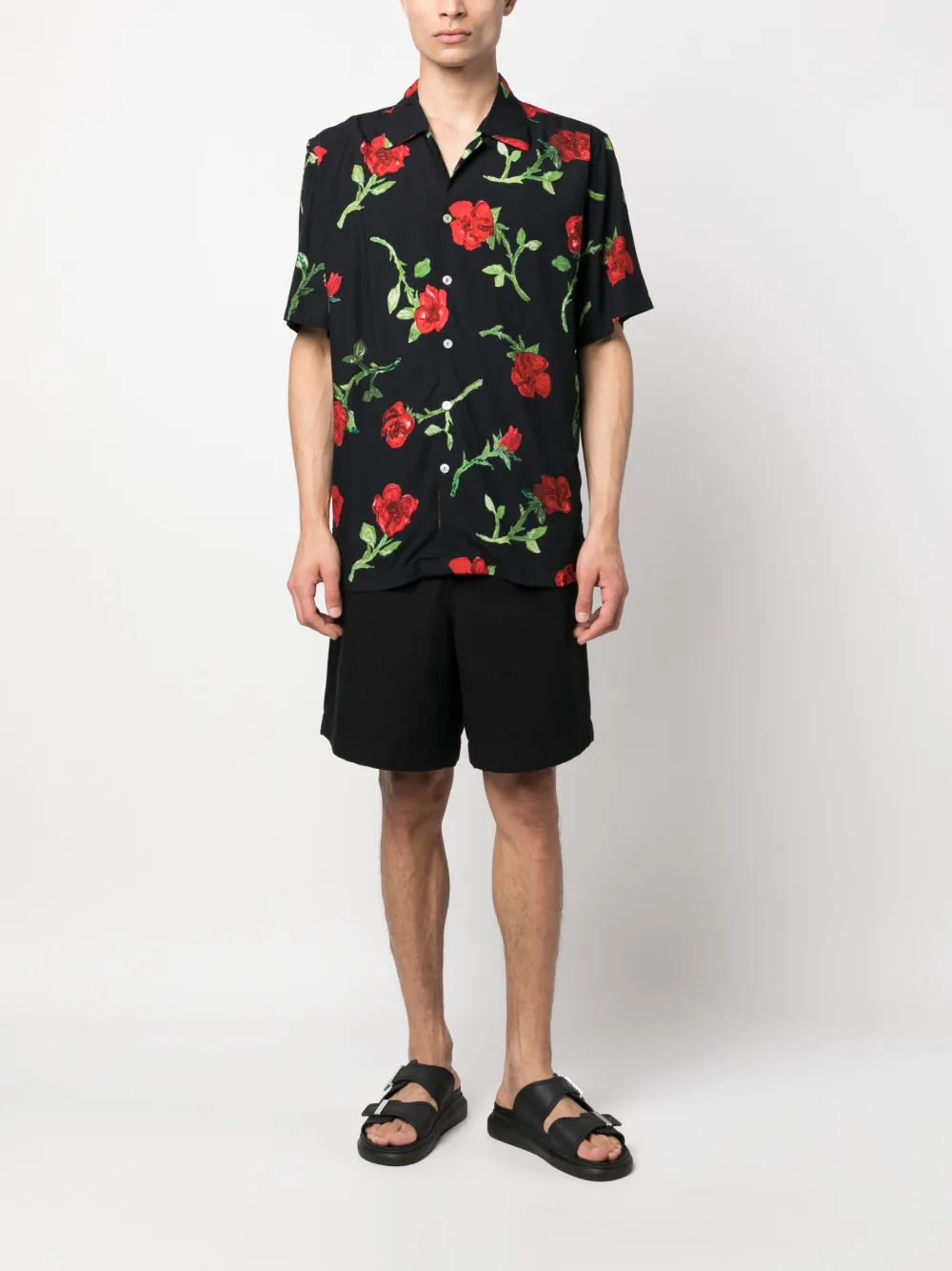 Endless Joy floral-print short-sleeve shirt - Zwart