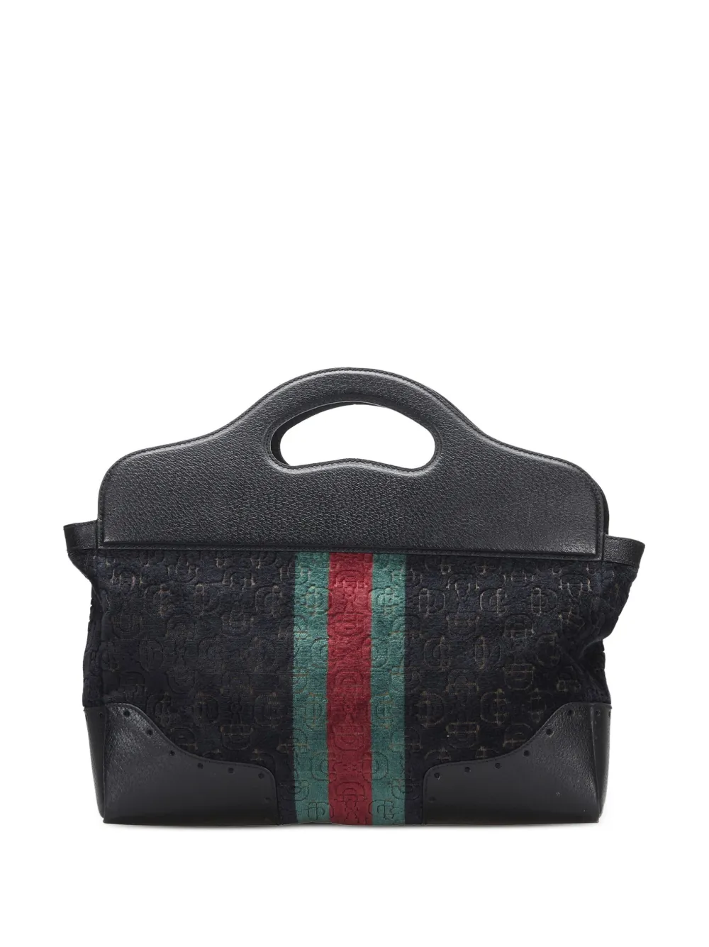 Gucci Pre-Owned Punch velvet tote bag - Zwart