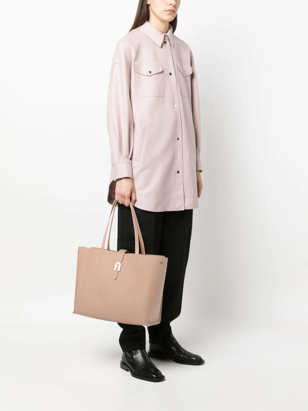 Furla Sofia leather tote bag - Beige