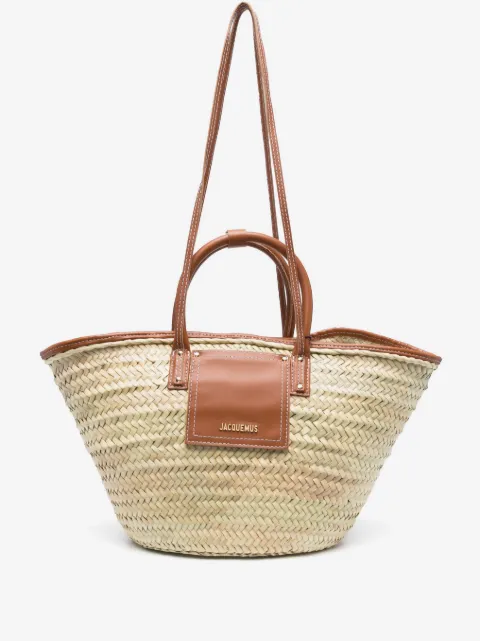 Jacquemus bolsa tipo cesta The Soli de rafia