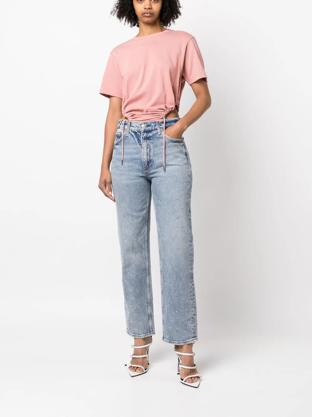 rag&bone rag & bone Jeans verfraaid met kristallen - Blauw