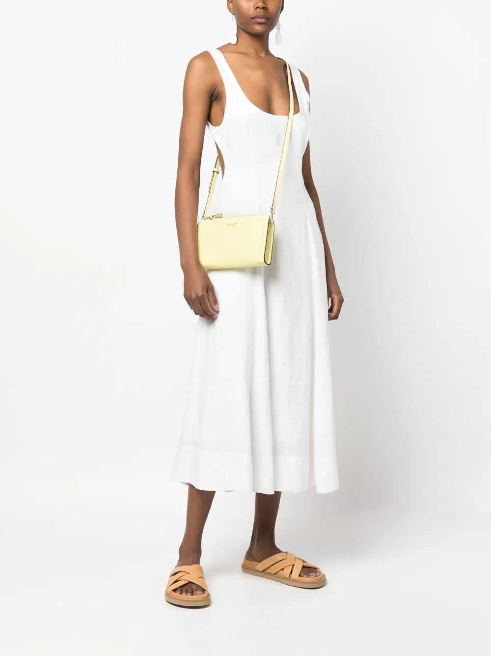 Kate Spade Knott leren crossbodytas - Geel