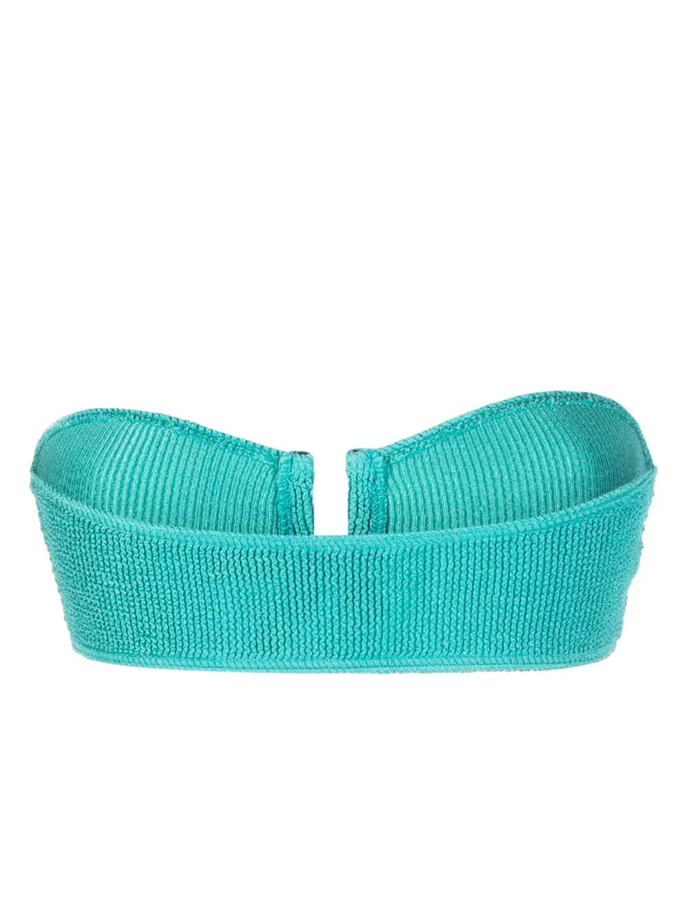 Bond-eye crinkled bandeau bikini top - Blauw