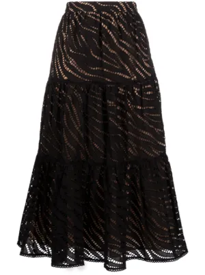 Michael kors black deals lace skirt