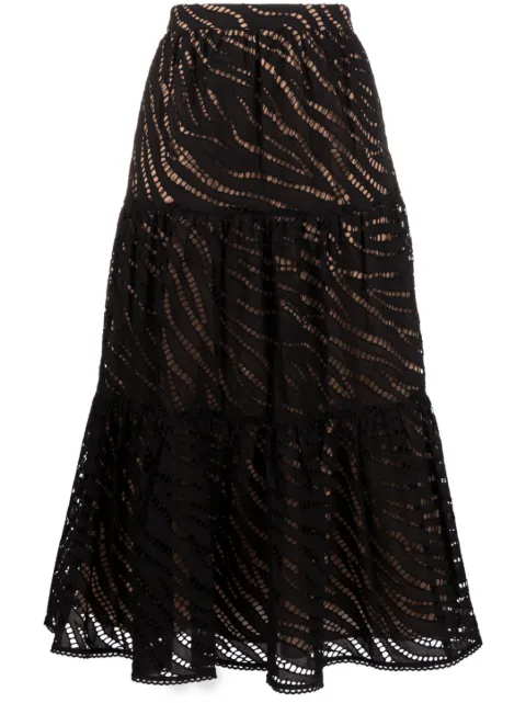 Michael Michael Kors falda midi a capas con bordado