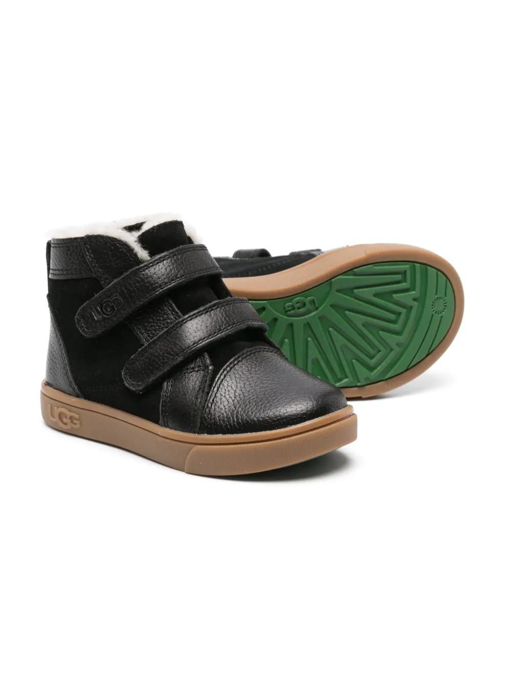 UGG Kids Rennon II leather ankle boots - Zwart