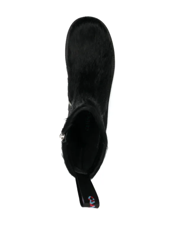 Black calf hair booties new arrivals