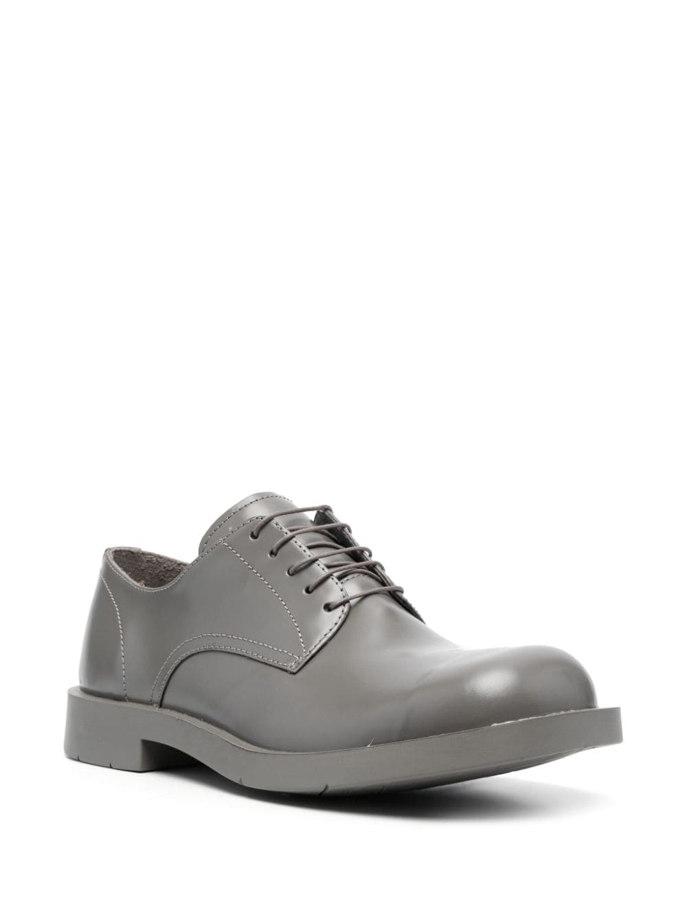 Shop Camperlab Mil 1978 Leather Derby Shoes In Grey