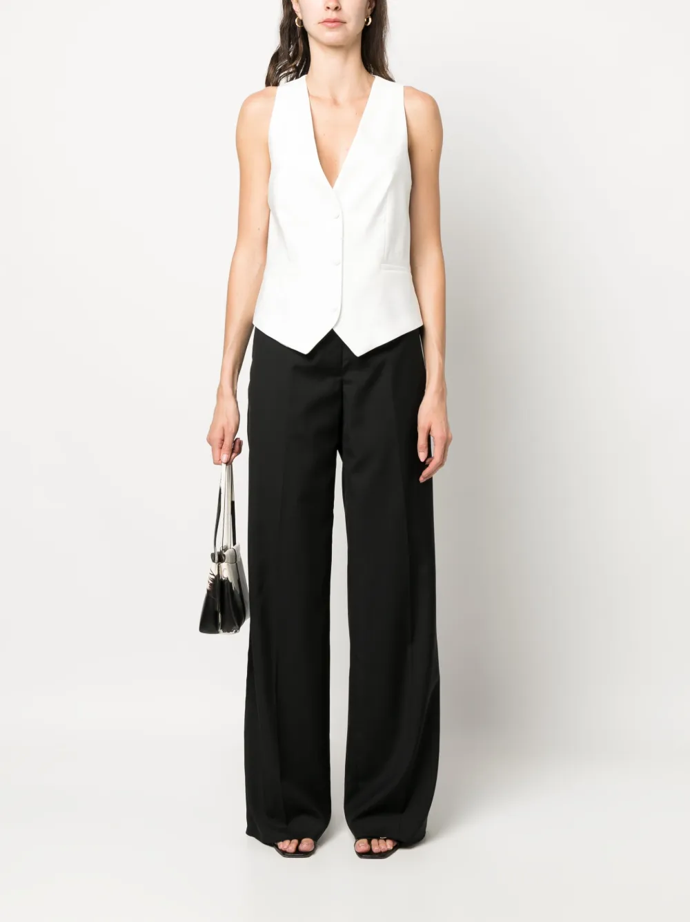 Gabriele Pasini wide-leg plain trousers - Zwart