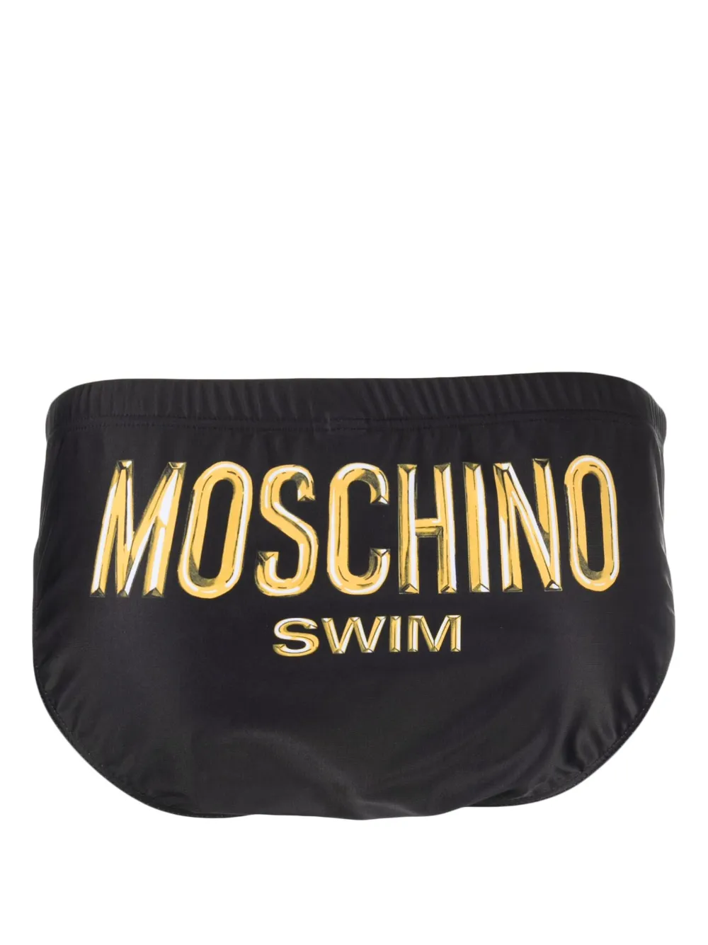 Moschino Zwembroek met logoprint - Zwart