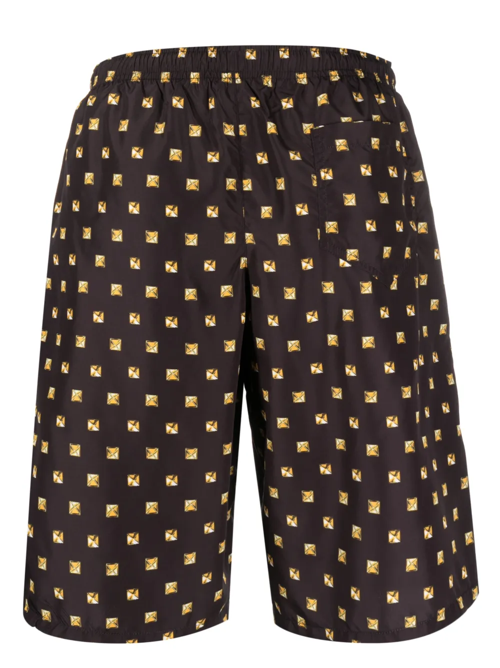 Shop Moschino Graphic-print Swim Shorts In Black