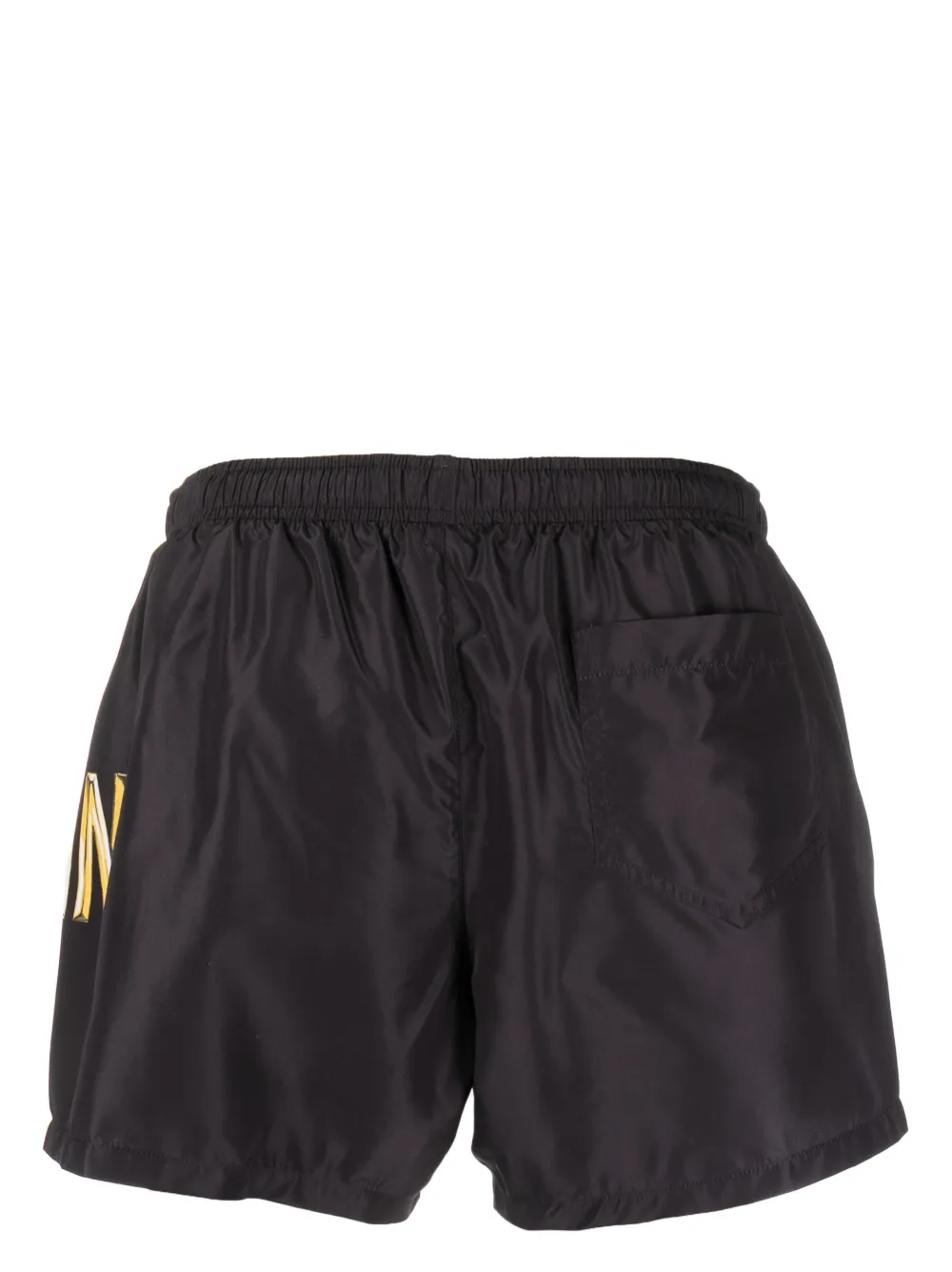 Moschino Zwembroek met logoprint - Zwart
