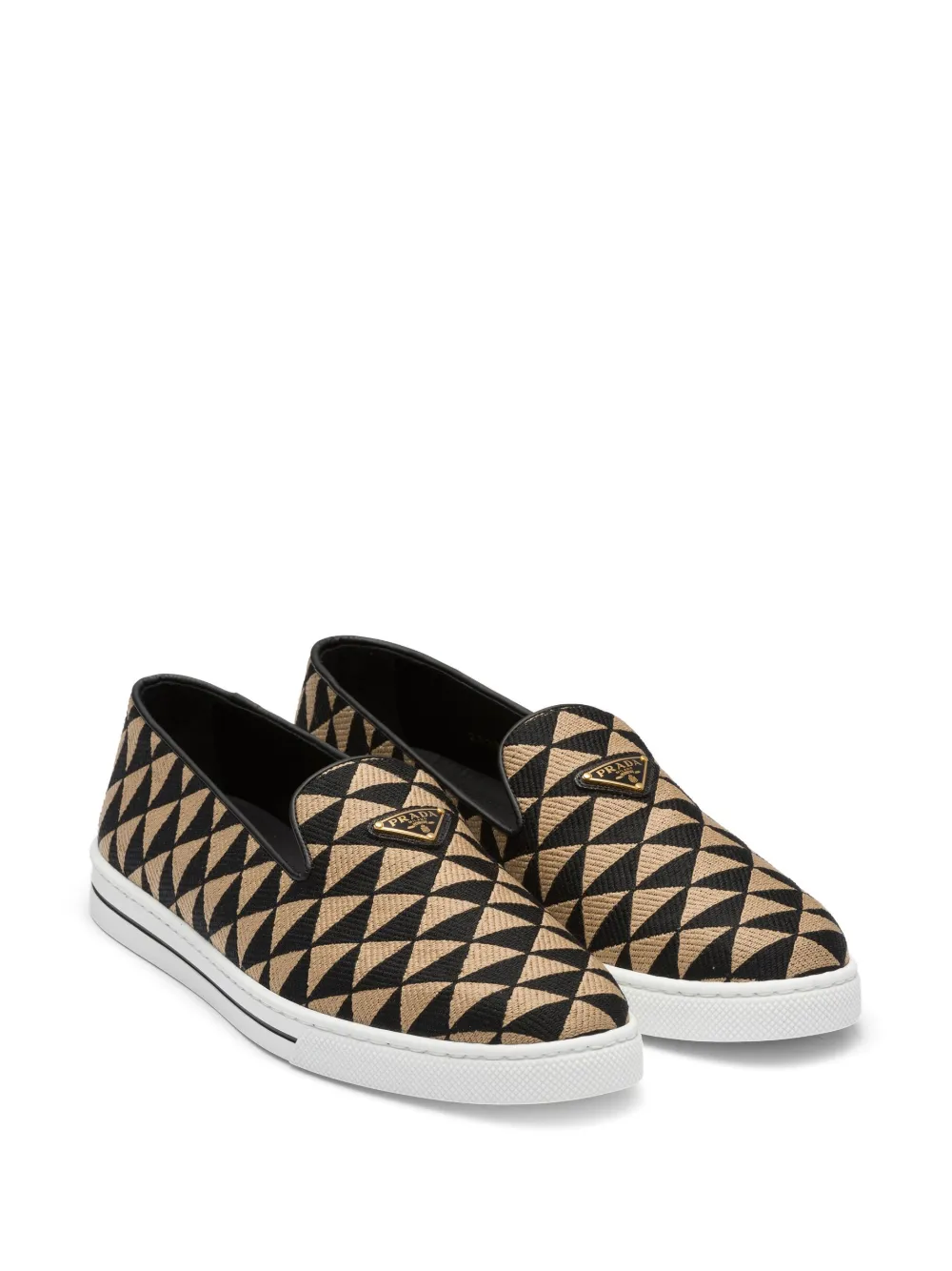 Prada Symbole triangle-logo loafers - Zwart
