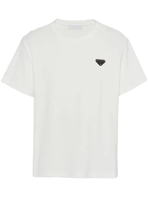 T-shirt à logo triangle - Prada - Modalova