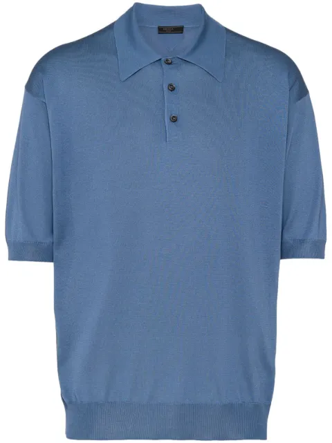 Prada silk polo shirt