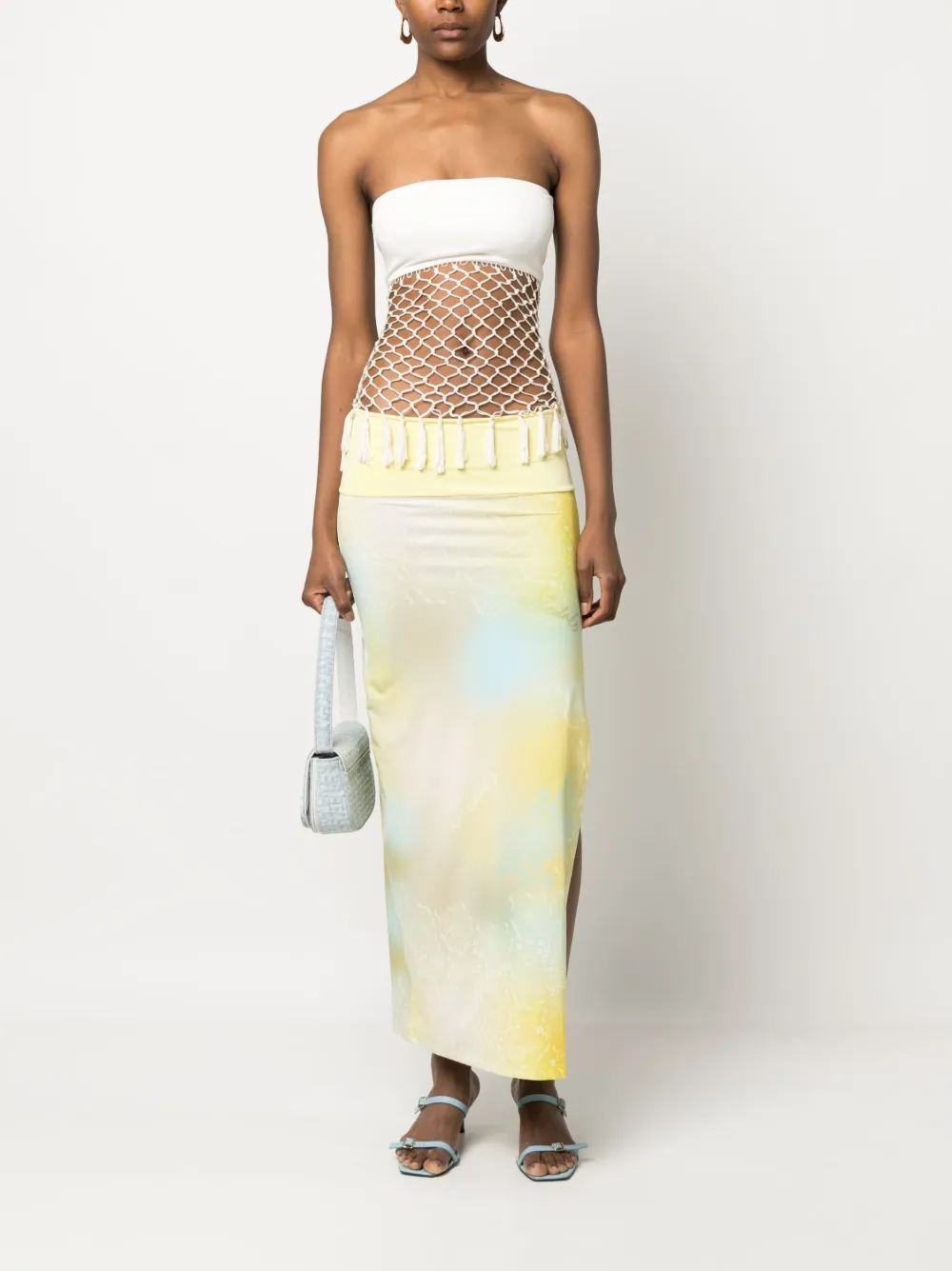 SIEDRES Maxi-jurk met panelen - Beige