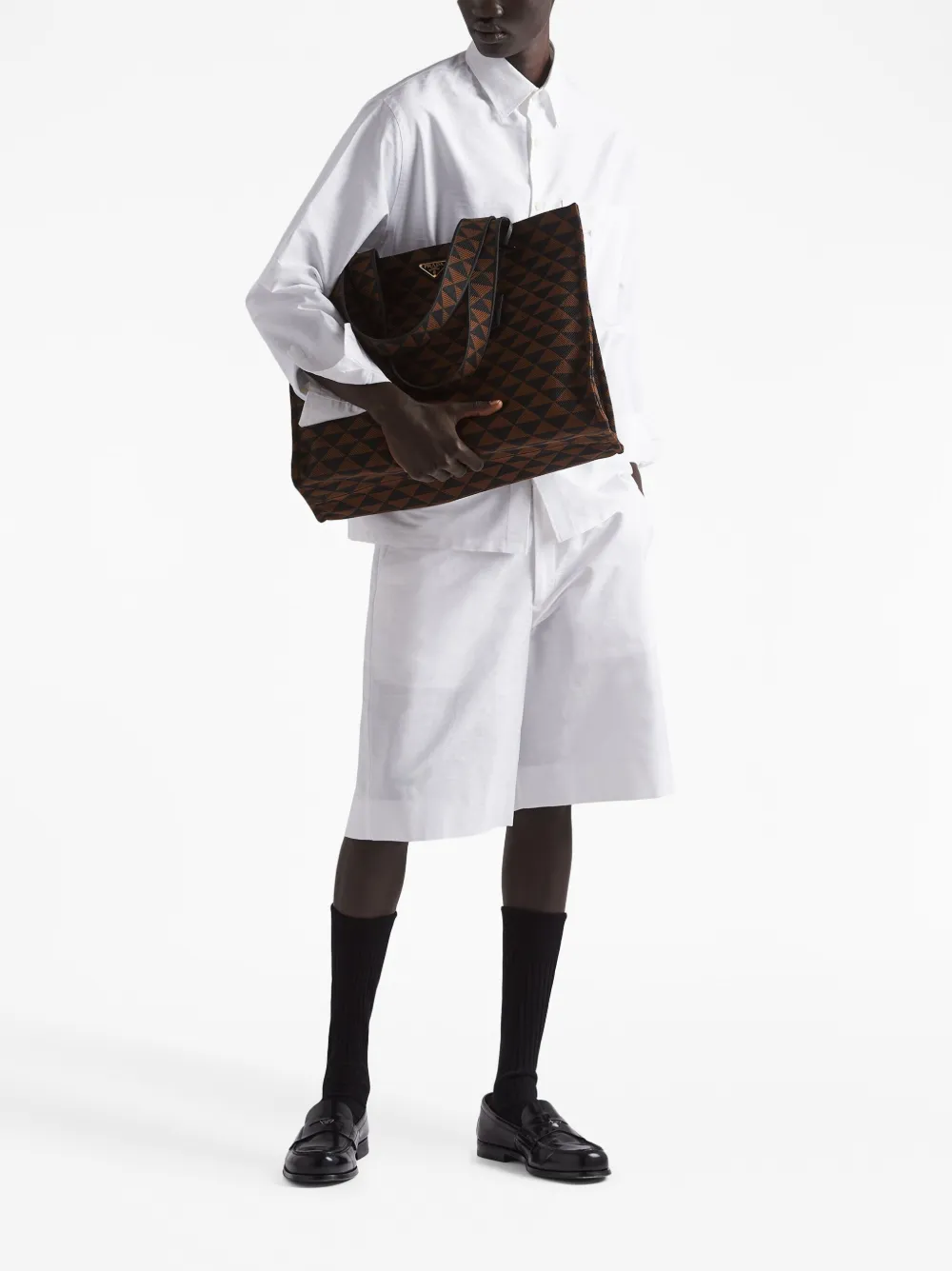 Prada triangle-logo bermuda shorts | Bermuda Shorts | Image 2