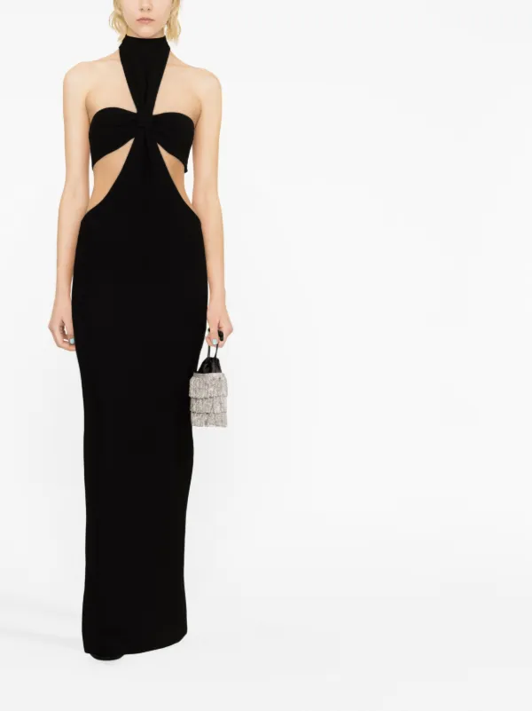 Monot Abito Lungo Con cut out Nero FARFETCH IT