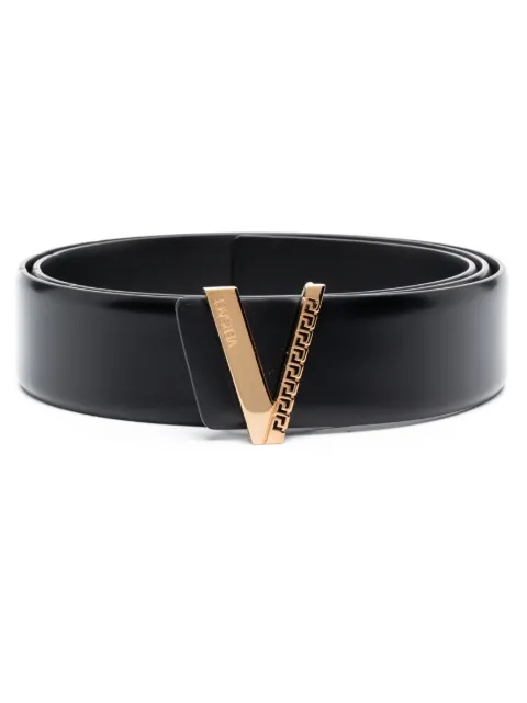 Versace Pre-Owned - logo-buckle leather belt