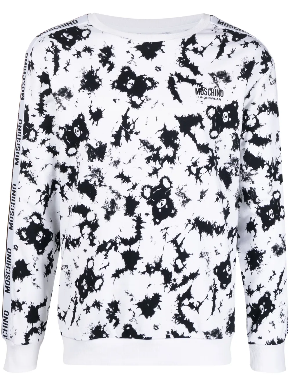 Moschino logo tape Cotton Sweatshirt Farfetch