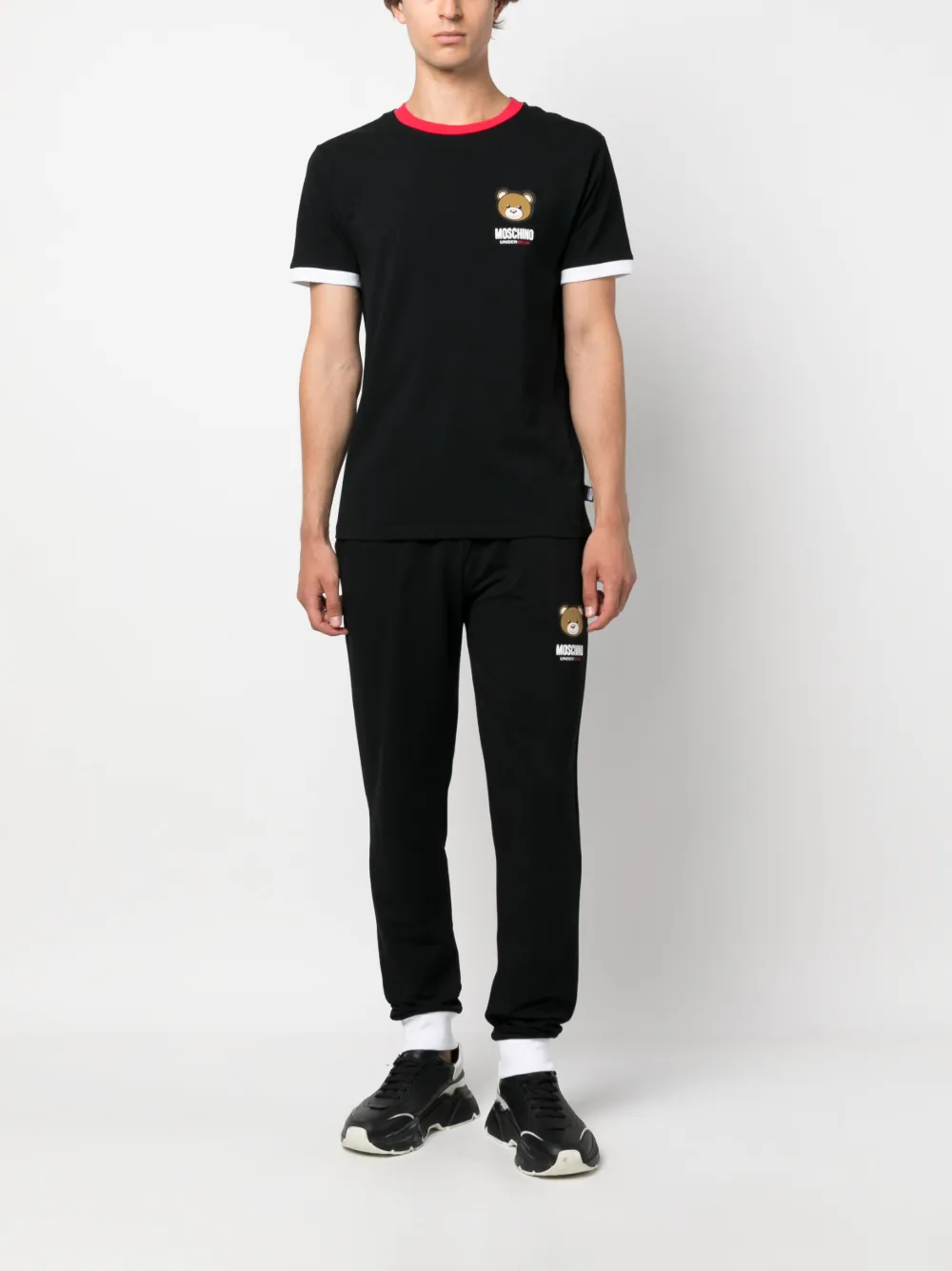 Moschino Trainingsbroek met logopatch - Zwart