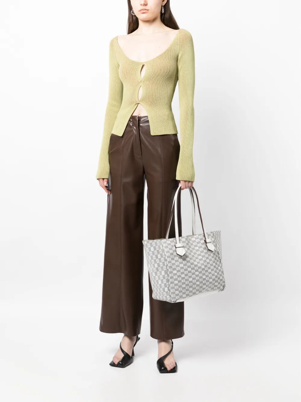 Moreau Vincennes leren shopper - Wit