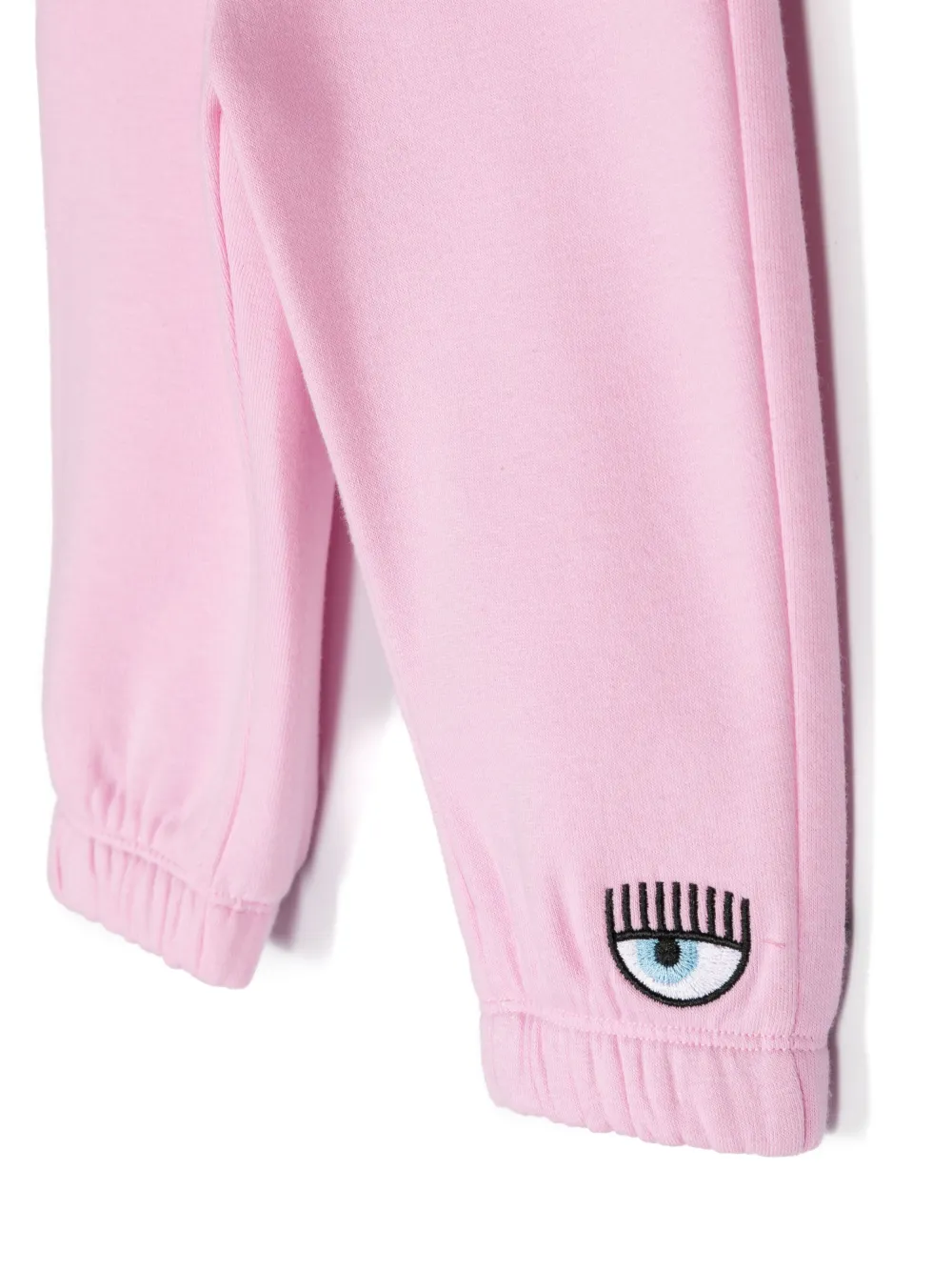 Shop Chiara Ferragni Logo-patches Tracksuit Bottoms In Pink