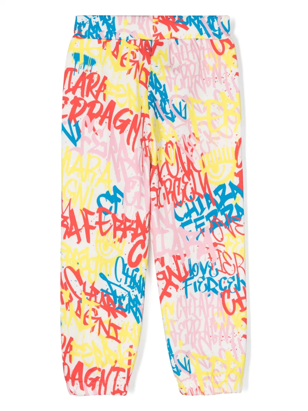 Chiara Ferragni Kids Broek met graffiti-print - Geel