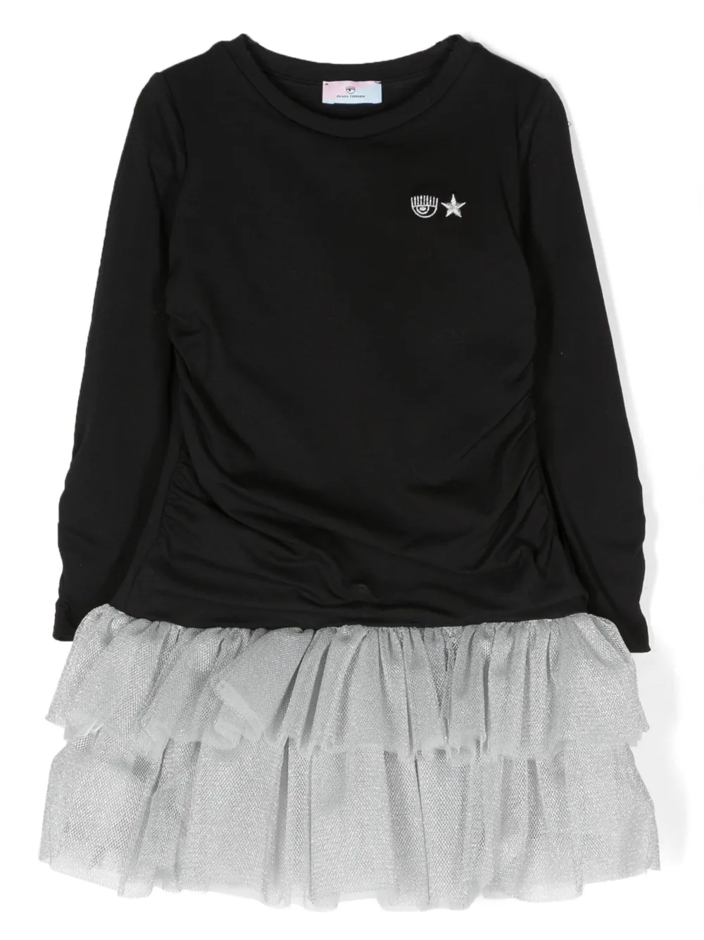 Chiara Ferragni Kids Eyelike logo-embroidered tutu dress | Black | Image 1