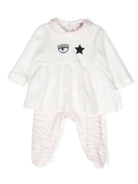 Chiara Ferragni Kids Conjunto de bebê com estampa 