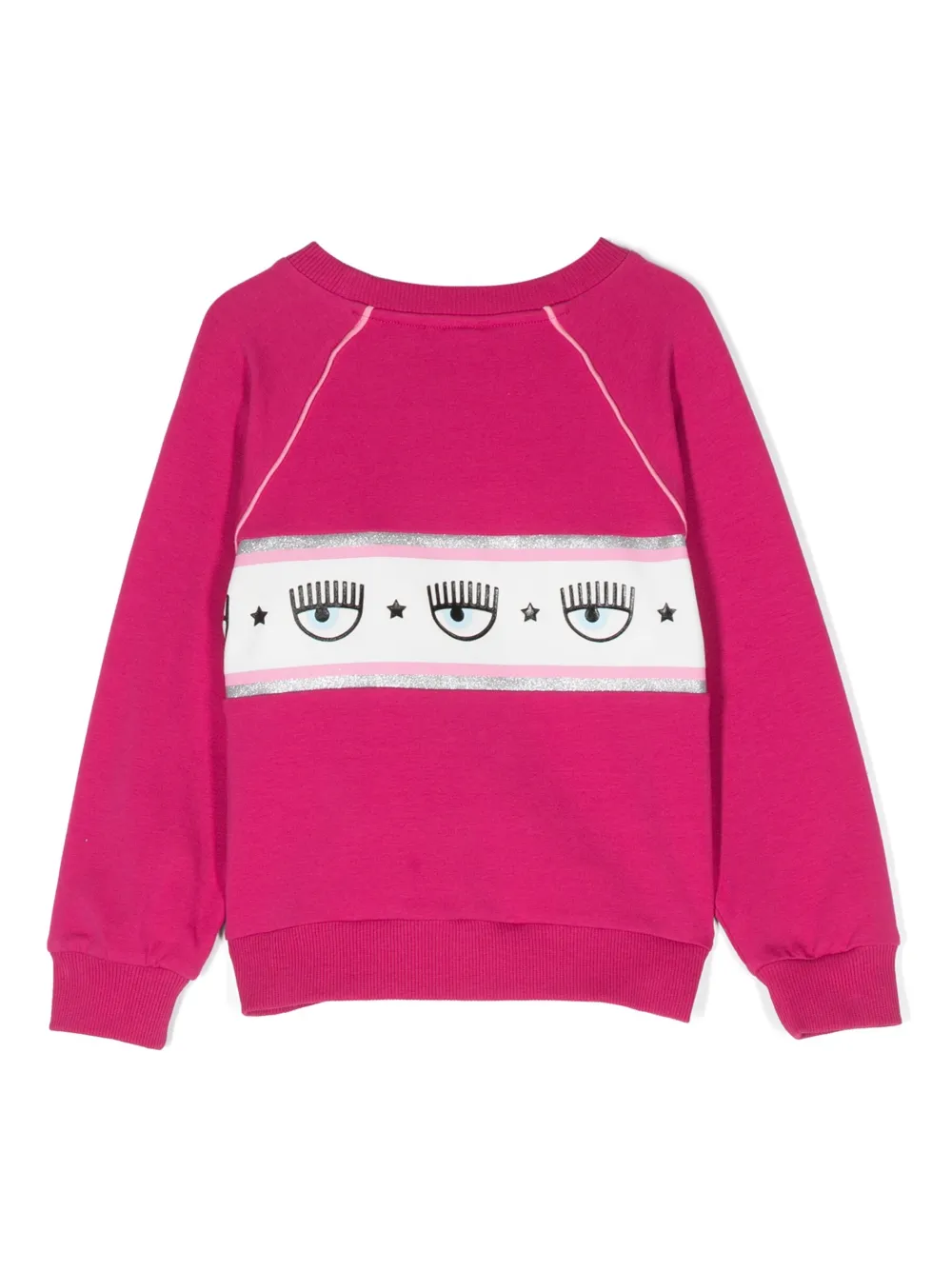 Shop Chiara Ferragni Eyelike Logo-tape Sweatshirt In Pink