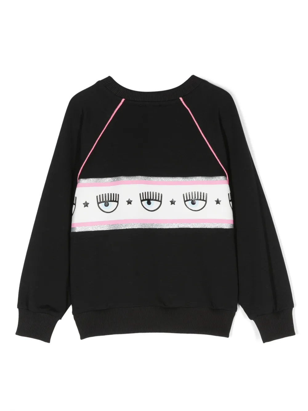 Chiara Ferragni Kids Sweater met logoband - Zwart