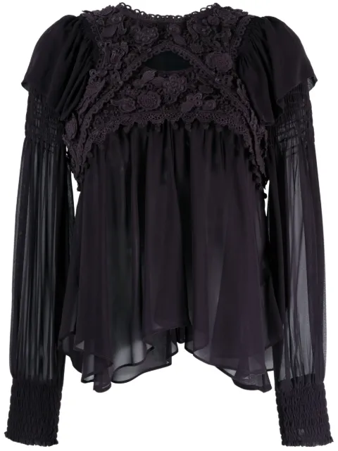 ISABEL MARANT Rokia Bluse mit Spitzendetail