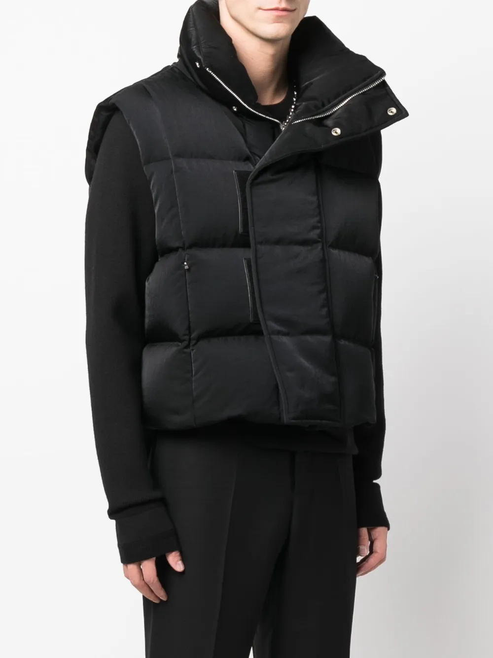  Givenchy Funnel-neck Padded Gilet - Black 