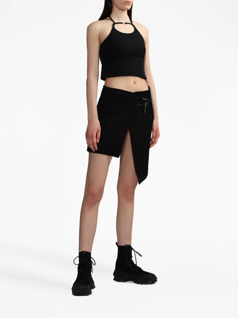 HELIOT EMIL cut-out detail sleeveless top - Zwart