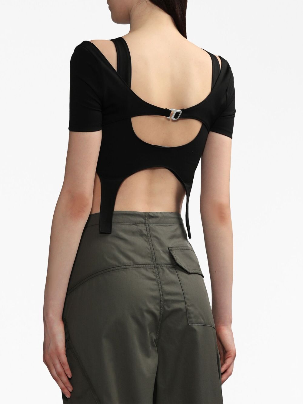 Shop Heliot Emil Arid Harness Layered Top In Black